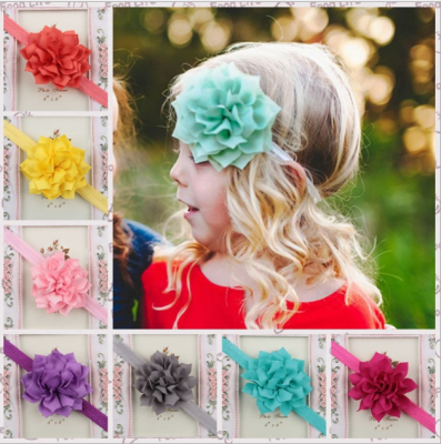Wholesale hair hand pointed lotus children in Europe and America multilayer elastic hair band 13 color