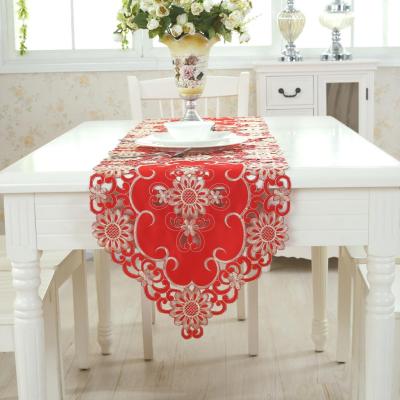 [waves] European high-grade satin fabric crafts openwork embroidery table cloth gift table cloth tablecloth