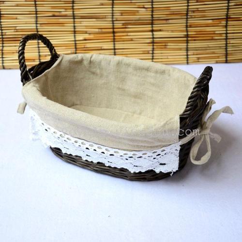 zakka wicker basket creative environmental protection binaural storage basket