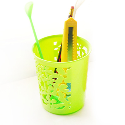 D Korean creative green plastic candy color mini desk box storage basket pen