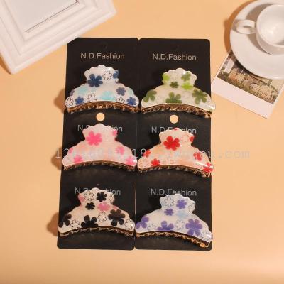 9 cm large acrylic small flower powder printing factory direct clamping