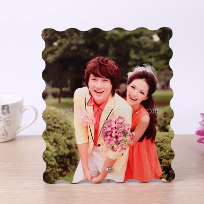 BT-02 blank woodcut photo thermal transfer MDF frame DIY table decoration personality