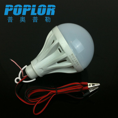 LED low voltage bulb /12W / DC12-80V plastic bulb / clip battery lamp / the night market stall light /Adjustable light