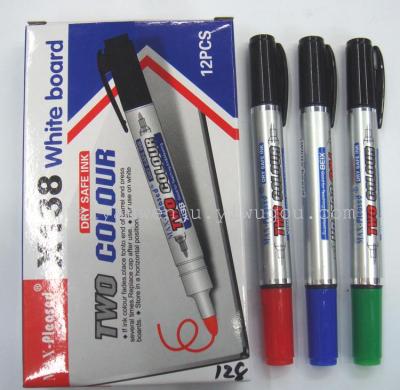 Whiteboard Marking Pen, Erasable Whiteboard Marker, Double-Headed Whiteboard Marker