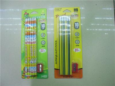 Factory Direct Sales Customized 10 Suction Cards Mantle Pencils + Pencil Sharpener (Slender Bamboo Shoot Cards)