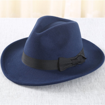 Panama hat along the bow side curling winter wool hat