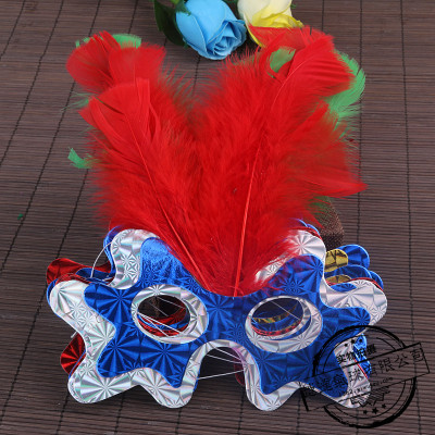 Lanfei Luminous Feather Mask New Fluff Mask Dance Mask Holiday Supplies