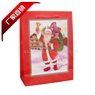 Santa Claus cross stitch effect pattern, environmental protection bag, PP gift bag