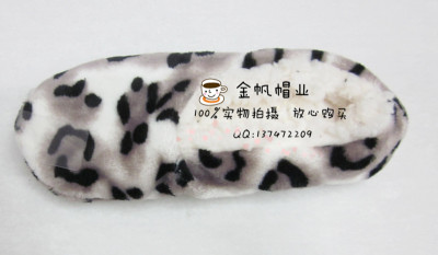 Foreign trade flannel leopard-print floor socks for women's indoor shoes.