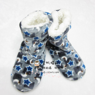 The Foreign trade flannel floor socks, five- to the star floor boots anti-skid floor socks.