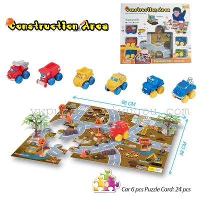 DIY puzzle plane puzzle with car children's educational toys gifts