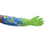 PVC Flower Sleeve Thermal Gloves Waterproof Cleaning Gloves Kitchen Rubber Gloves a-2