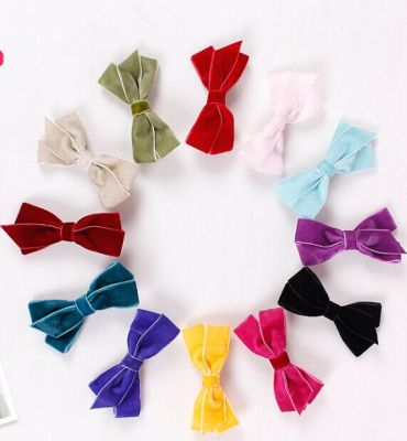 Children's hair magazine stars love imported velvet ribbon clip