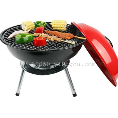 Outdoor barbecue rack home charcoal small apple barbecue stove barbecue heating spherical circular oven BBQ