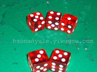[entertainment] 19MM Haonan corner red transparent acrylic dice dice dice press