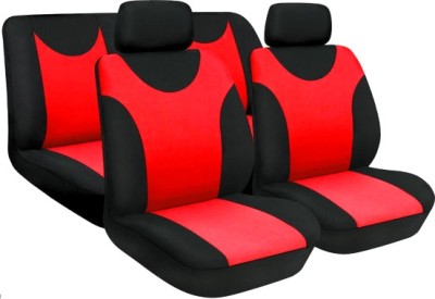 Four Seasons Universal Simple Fashion Red and Black Car Seat Cover 8-Piece Marble Floor + Fine Three-Dimensional