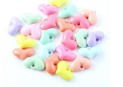 Ice cream candy color acrylic heart shape beads beads