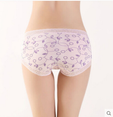 Low-Rise Printed Solid Seamless Cute Breathable plus Size Women's Panties