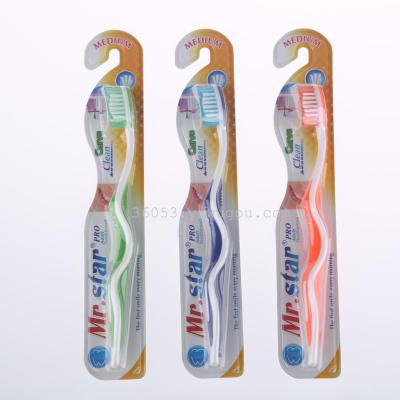Factory direct selling foreign trade 4 color toothbrush 404