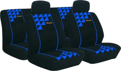 Four Seasons Universal Simple Fashion Blue Black Car Seat 8-Piece Brushed Cloth + Towel Cloth