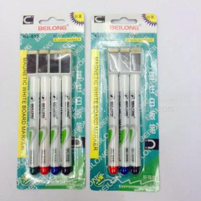 Suction card BL-015 white board pen with a number of brush pen magnetic brush