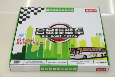 The bus car model of children's toys Alloy voice sound back of the car