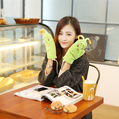 Korean Winter Gloves Ladies Fashion cute green bud sugar treasure to be Fingerless bag gloves factory direct wholesale