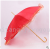 Wedding Umbrella Wholesale Custom 55*8K Gold Rod Gold Rose Skirt Red Umbrella Wedding Bride Lace Umbrella