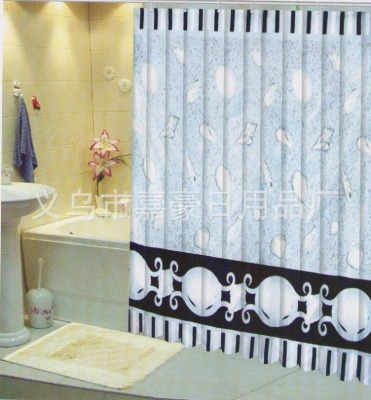 The factory supplies water - proof small curtain, spring bath curtain, polyester bath curtain