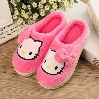 2016 the latest cartoon cute KT cat half pack with cotton slippers home indoor and outdoor slippers