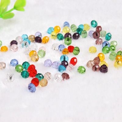 8mm Crystal Flat Beads Wholesale String Beads Materials Crystal Hollow Bead Scattered Beads Wholesale by Piece