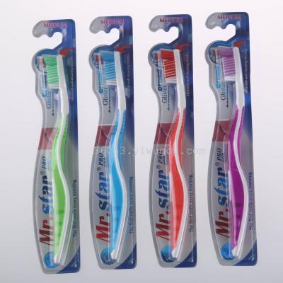 Factory direct selling foreign trade 4 color toothbrush J327