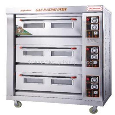 Three layer three plate gas oven pizza oven baked bread baked pizza