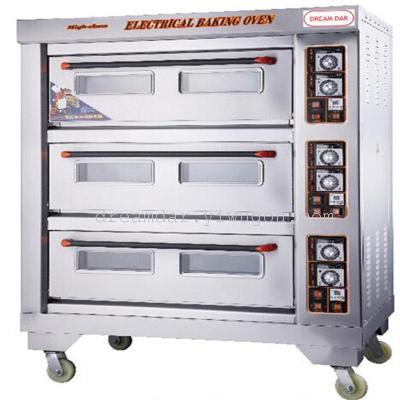 Three layer three plate electric oven pizza oven baked bread baked pizza barbecue