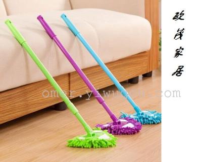 Cleaning Mop Can Be Replaced Chenille Mop Triangle 360 Degrees Telescopic Convenient No Dead Angle Mop