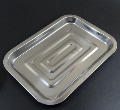 Factory direct steel plate stainless steel square plate barbecue plate cake cooked food plate oven plate 20 * 27