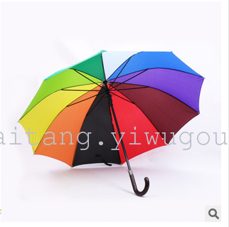 Straight Bar 70*10K Rainbow Umbrella Factory Direct Sales Umbrella Advertising Umbrella Wholesale Customized Umbrella Manufacturer