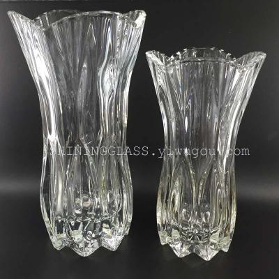 Beautiful vase glass crystal vase flower Phoenix Creative transparent tail