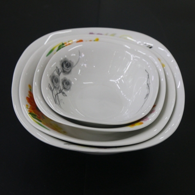 Daily Pottery and porcelain Tableware a variety of flower Noodle mouth Bowls