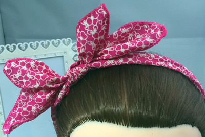 European and American Hot Floral Bow Headband Alloy Headband Cute Rabbit Ears