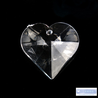 Acrylic resin plastic crystal heart pendant pendant accessories DIY