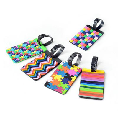 PVC soft solid luggage tag color bright high quality and inexpensive soft factory