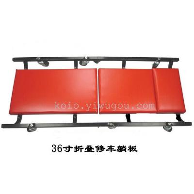 A necessary reclining board for repairing a car