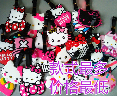 Soft PVC cute cartoon cat soft luggage tag high quality and inexpensive