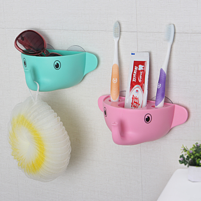 The new cute elephant toothbrush holder combination of multi - functional bathroom suction hook wholesale