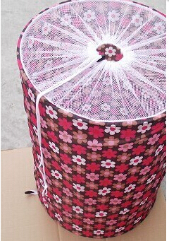 Large tubs of rural polyester fabric