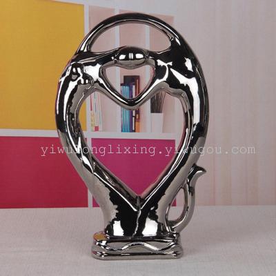 Gao Bo Decorated Home Electroplating Ceramic Modeling Human Body Crafts Decorations Wedding Gifts
