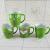 Glazed ceramic cups green glazed advertising mugs promotional mug