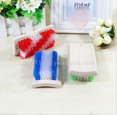 Factory direct laundry brush bamboo color laundry brush color strip brush washing shoes brush 2 yuan store small department store