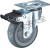 Trolley Casters 3-Inch 4-Inch 5-Inch Dual-Axis Neutral Wheel Pu Wheel (Fixed Movable Screw Rod Brake)